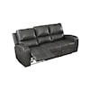 New Classic Linton Leather Sofa W/Dual Recliner