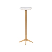 Contemporary Side Table with White Marble Top