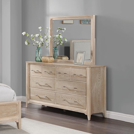 8-Drawer Dresser and Mirror