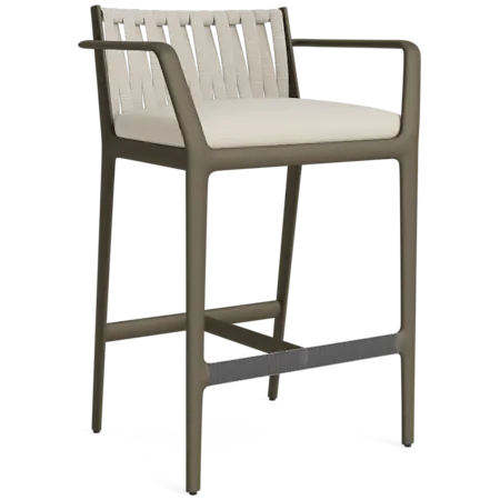 Low-Back Rope Barstool w/Arms