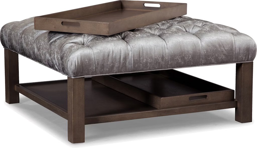 Ottoman with Storage Trays