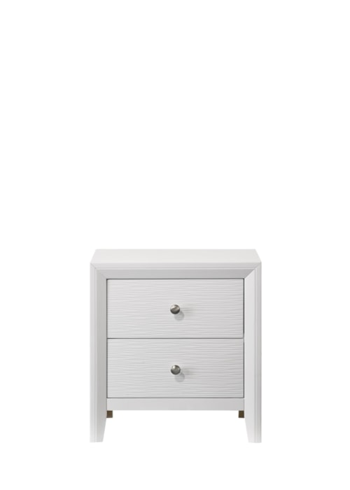 Contemporary 2-Drawer Nightstand