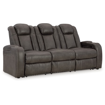 Pwr Rec Sofa With Adj Headrest