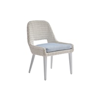 Outdoor Coastal Occasional Wicker Dining Chair