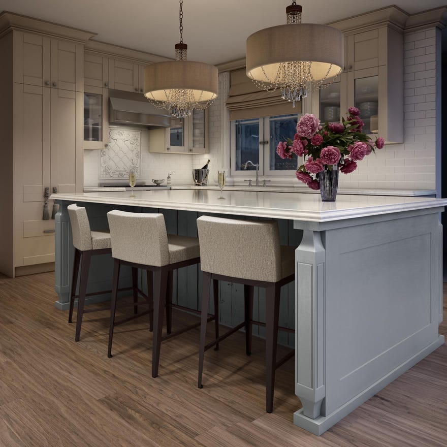 Low Back Upholstered Counter Height Stool