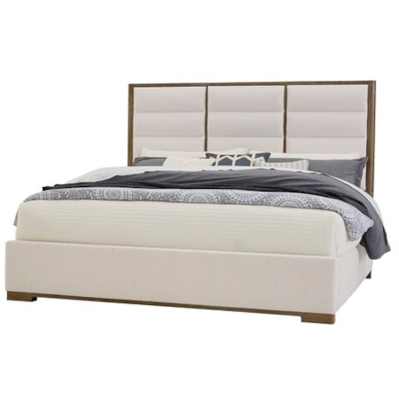Upholstered King Panel Bed