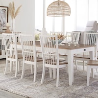 Transitional Rectangular Dining Table with Table Leaf