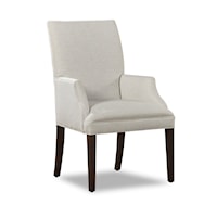 Contemporary Upholstered Host Chair with Scoop Arms