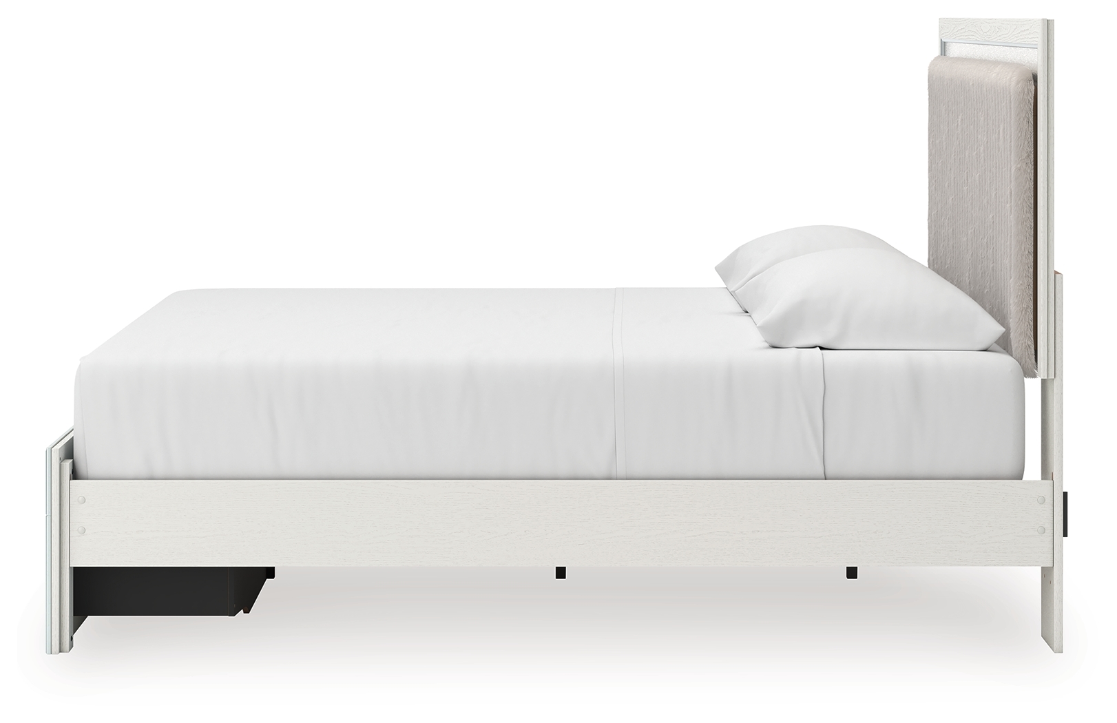 Signature Design by Ashley Zuraleus King Upholstered Panel Platform Storage Bed