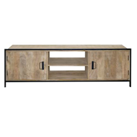 Transitional Console Table with Open and Concealed Storage