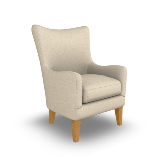 Transitional Wingback Accent Chair