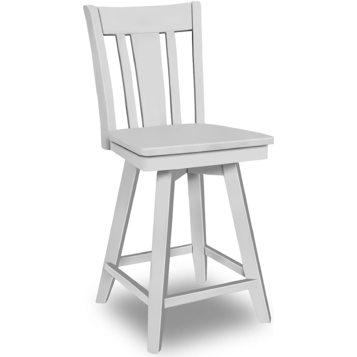 John Thomas Dining Essentials San Remo Swivel Counter Stool in Pure White