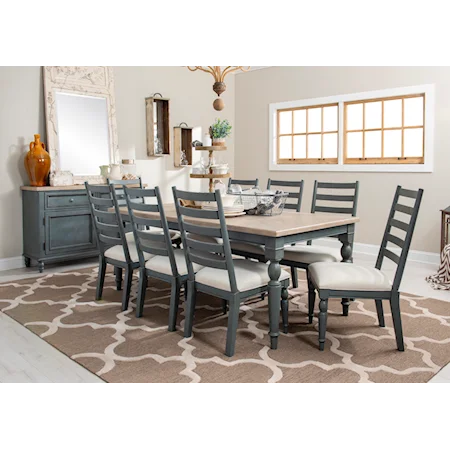 Relaxed Vintage 10-Piece Dining Set