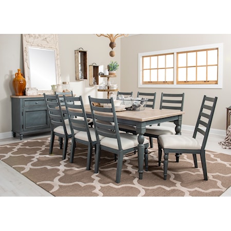Relaxed Vintage 10-Piece Dining Set