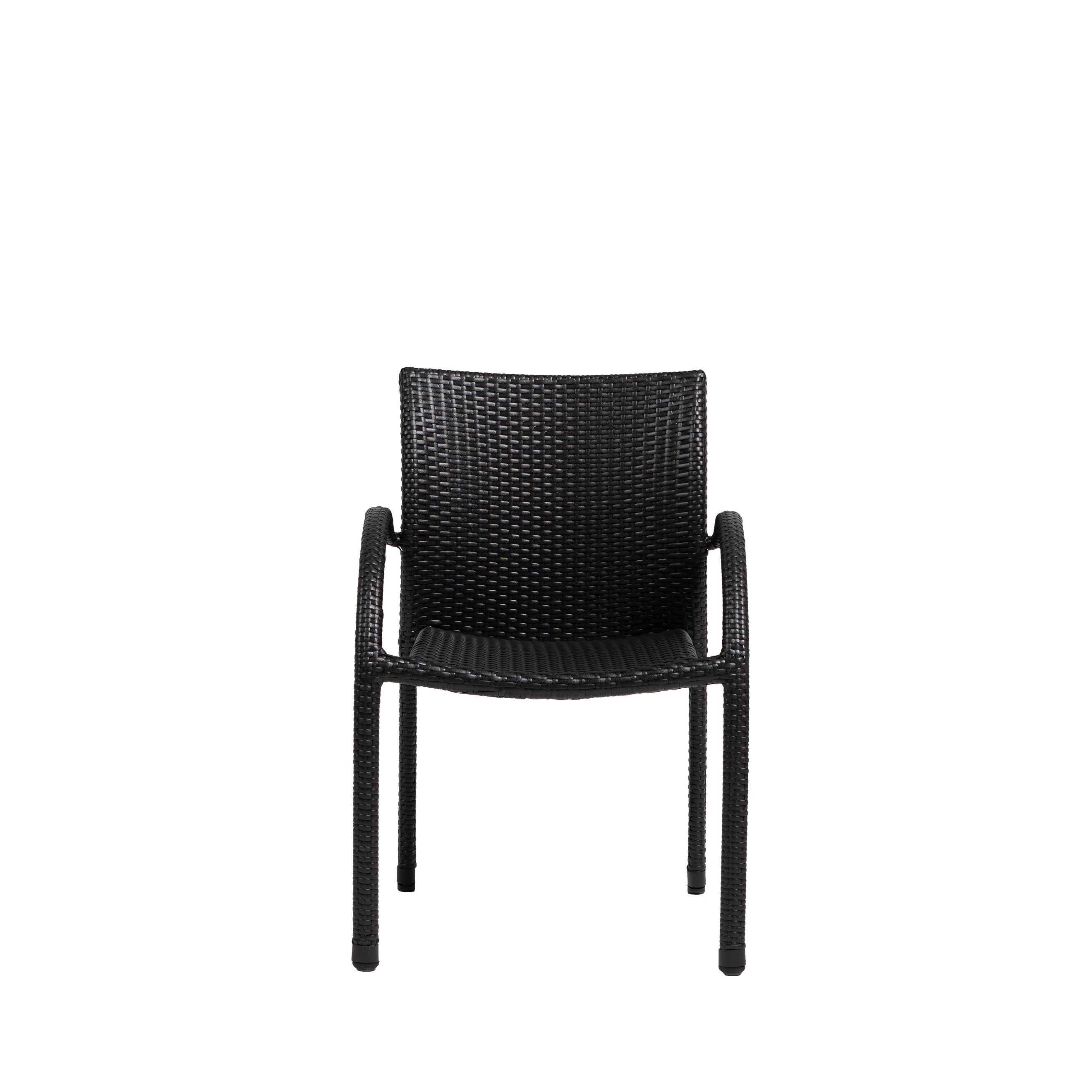 Stacking Wicker Dining Arm Chair