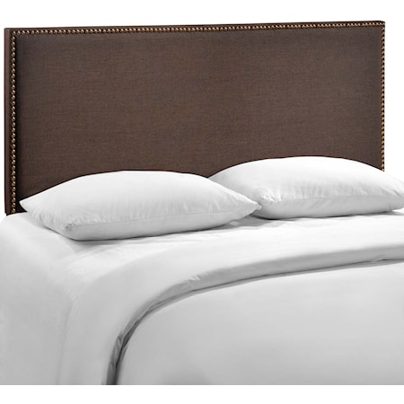 Queen Nailhead Upholstered Headboard