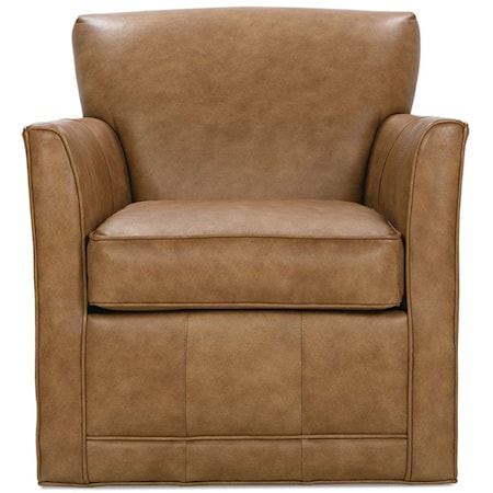 Leather Swivel Glider