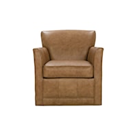 Transitional Leather Swivel Glider
