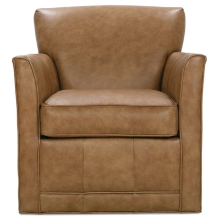 Leather Swivel Glider