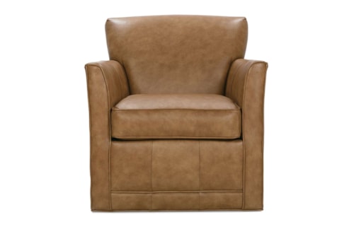 Transitional Leather Swivel Glider