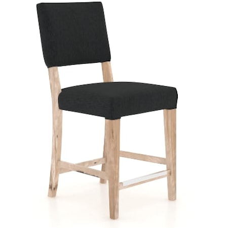 Upholstered fixed stool