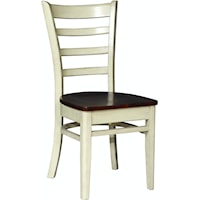 Farmhouse Dining Side Chair with Ladder Back