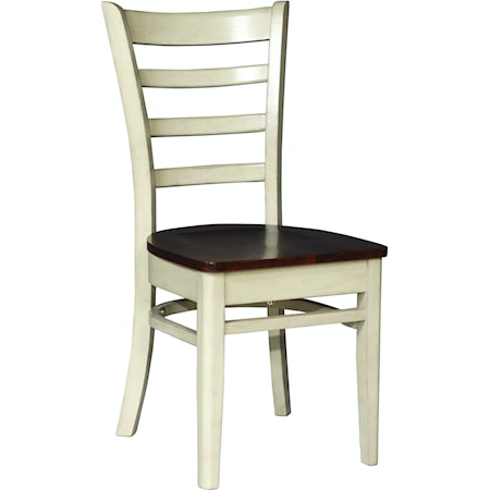 Emily Side Chair in Espresso / Almond