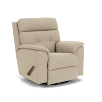 Casual Swivel Gliding Recliner with Tufted Back