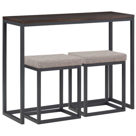 Counter Bar and Upholstered Stools