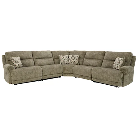 Transitional Power Reclining Sectional