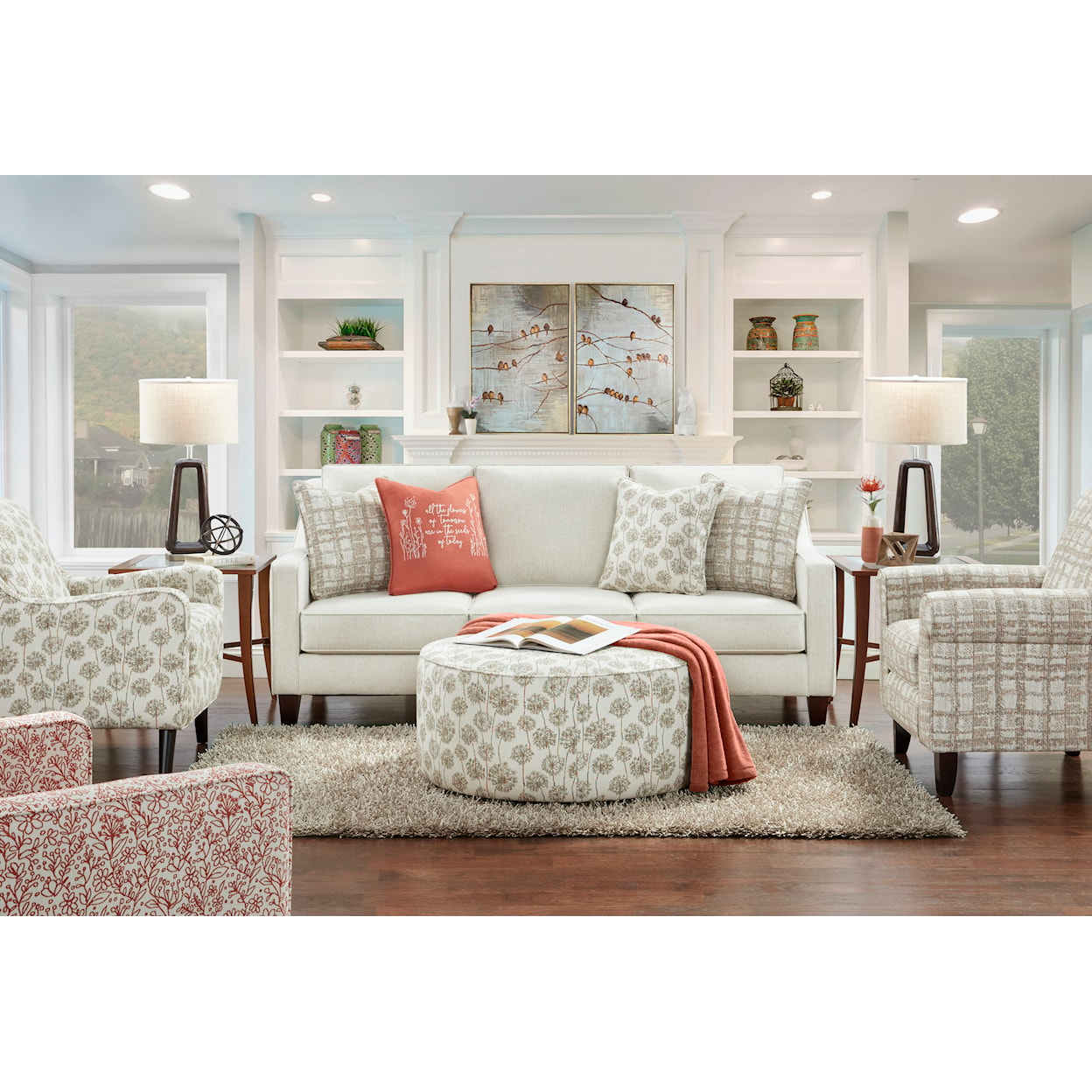 Fusion Furniture 59 INVITATION LINEN Living Room Set