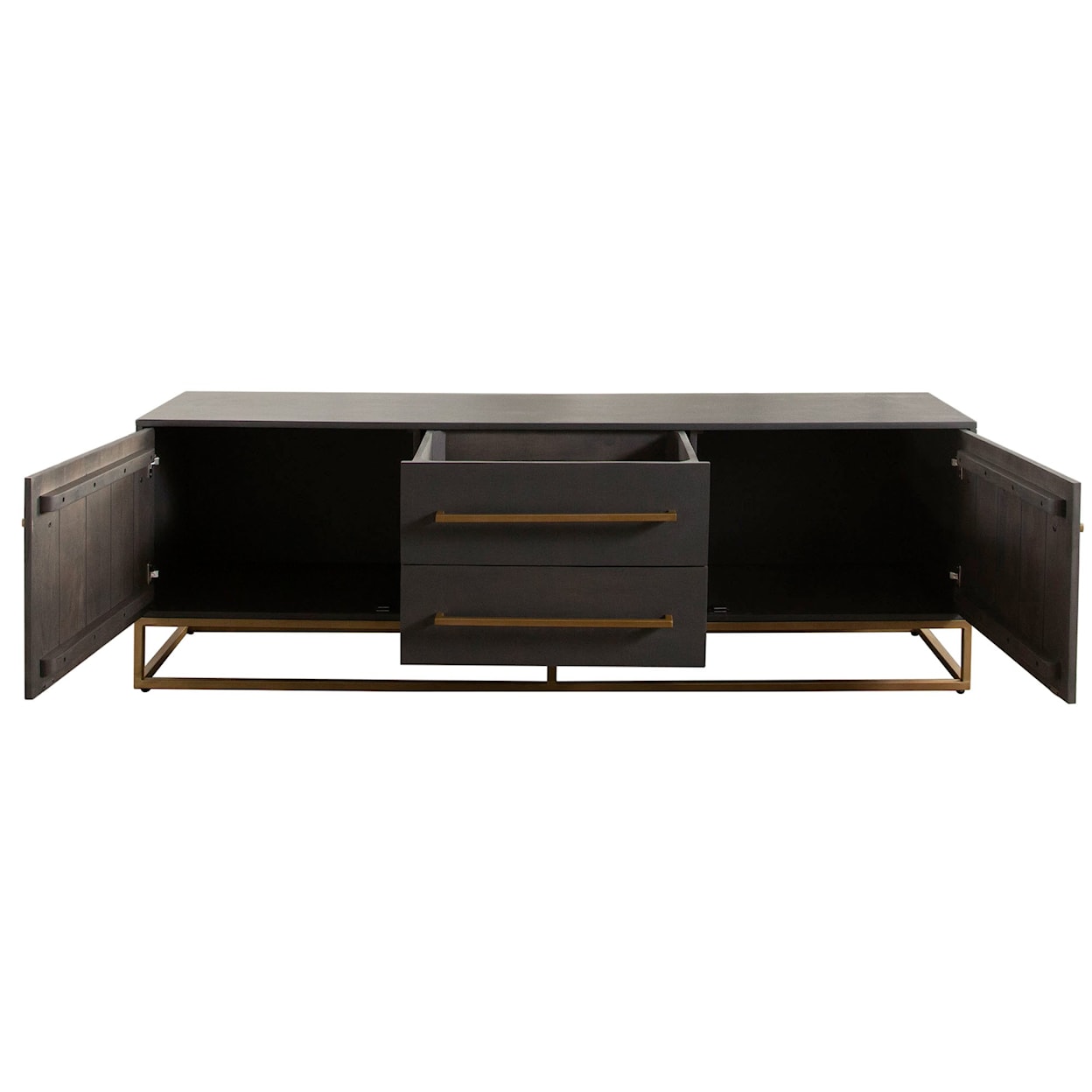 Diamond Sofa Furniture Encore Solid Mango Wood Entertainment Cabinet