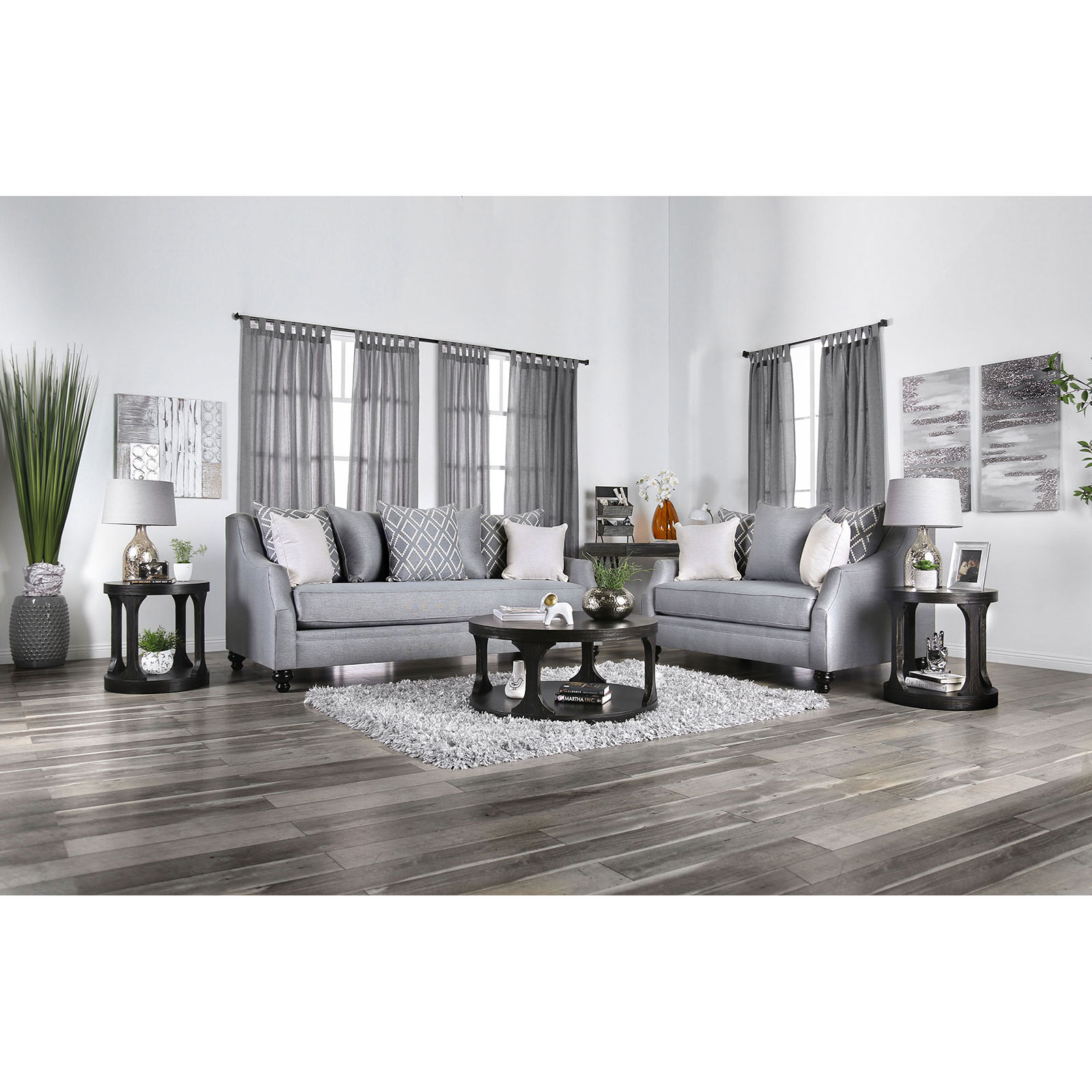 Furniture of America FOA Nefyn SM26702PC Transitional Sofa and