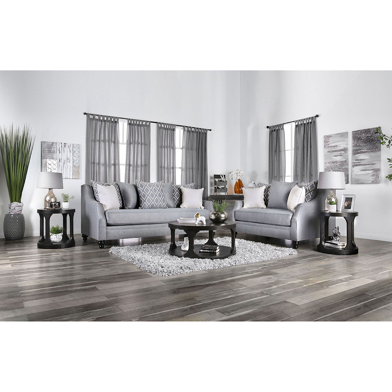 Furniture of America Nefyn Sofa and Loveseat Set