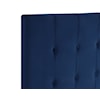 Steve Silver Regina Queen Headboard, Blue Velvet