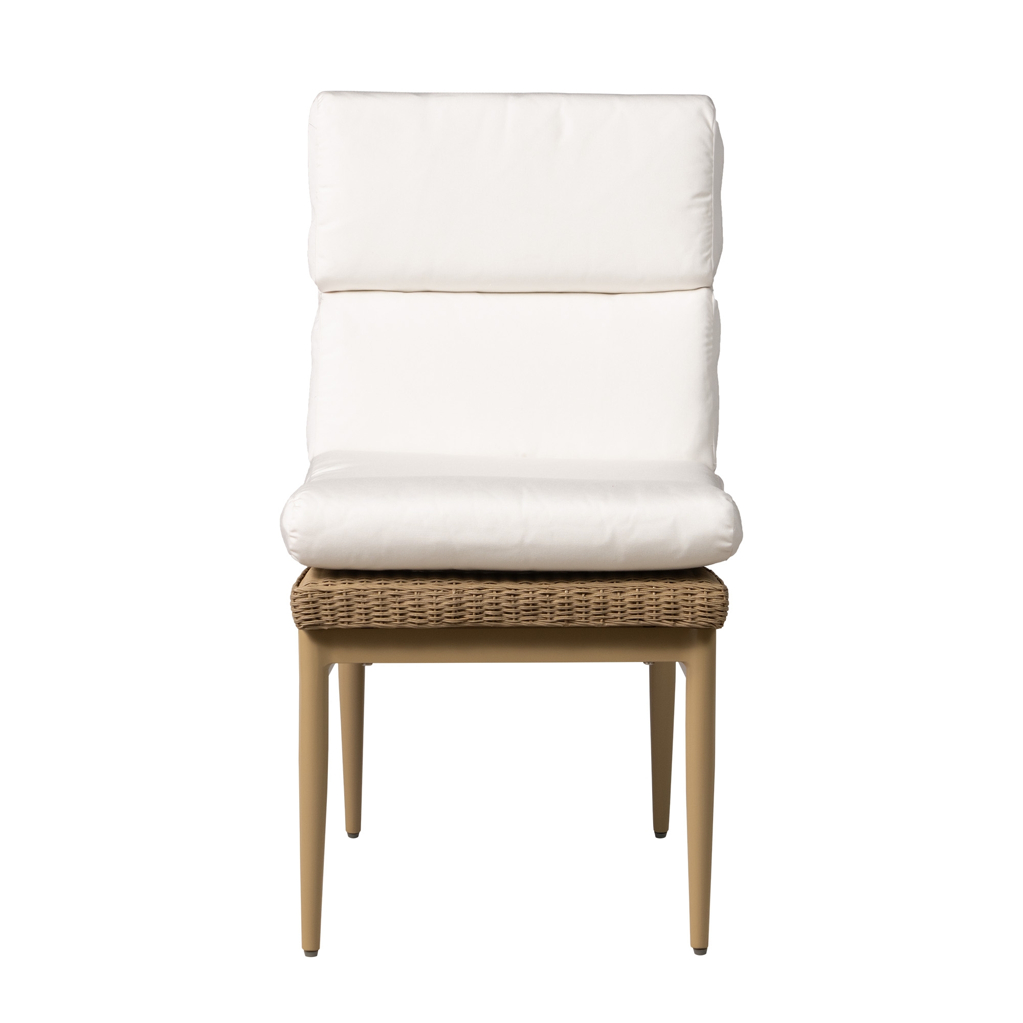 Cushioned Wicker-Seat Dining Chair