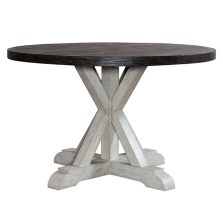 Two-Tone 5-Piece Pedestal Table Set