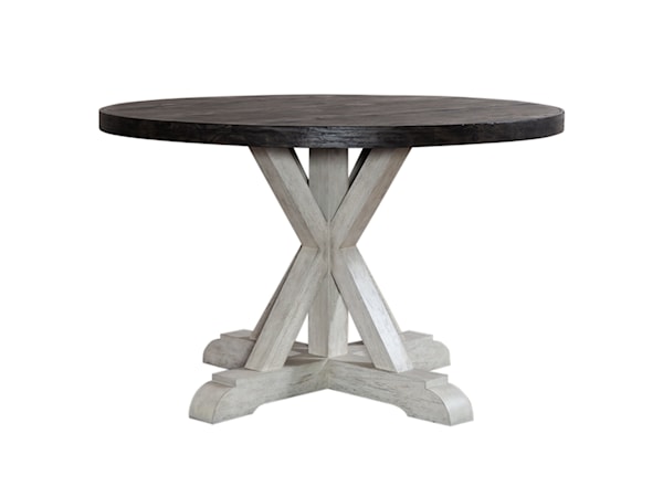 Two-Tone 5-Piece Pedestal Table Set