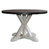 Liberty Furniture Willowrun Two-Tone 5-Piece Pedestal Table Set