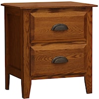 Transitional 2-Drawer Nightstand