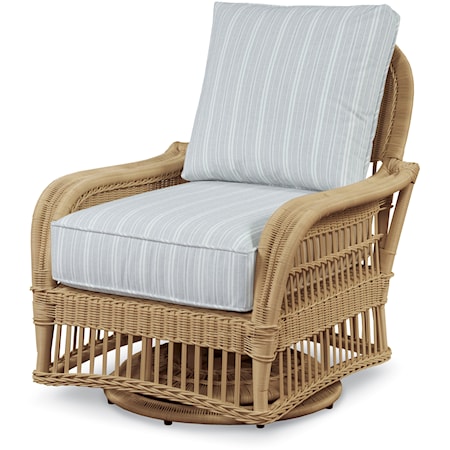 Outdoor Wicker Swivel Lounge Chair