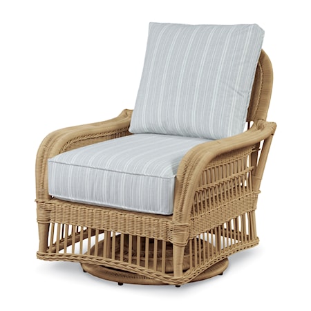 Outdoor Wicker Swivel Lounge Chair