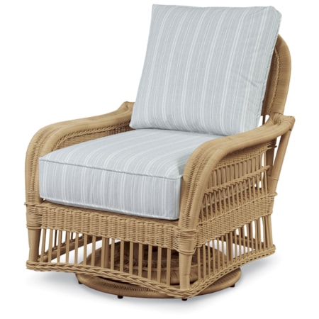 Outdoor Wicker Swivel Lounge Chair