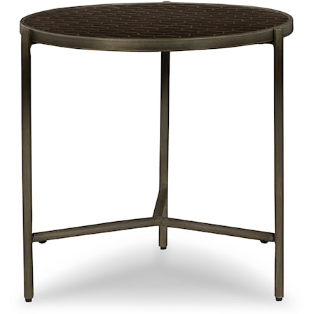 Contemporary 22" End Table with Honeycomb Top