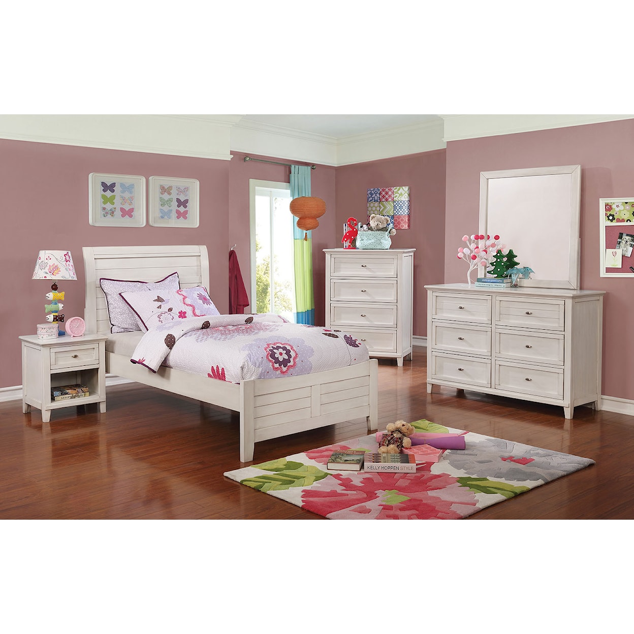 Furniture of America Brogan 4 Pc. Twin Bedroom Set