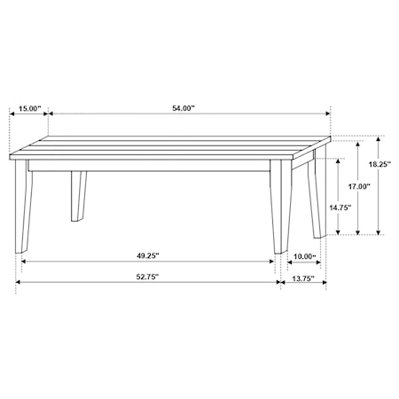 Kingman Wood Dining Bench