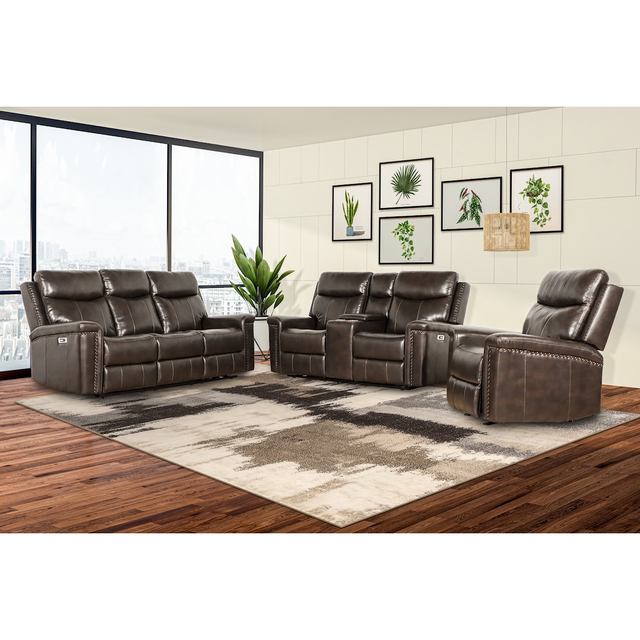 New Classic Quade Powered Leather Recliner