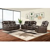 New Classic Quade Dual Reclining Leather Loveseat