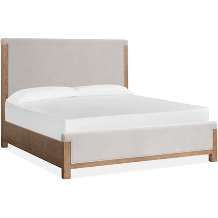 Complete Cal.King Panel Upholstered Bed