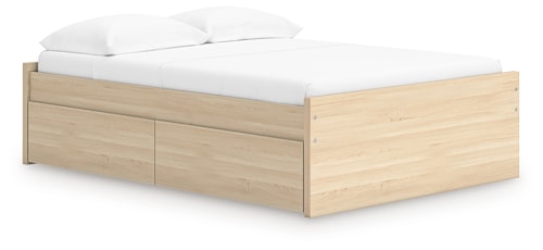 Full Platform Bed With 1 Side Storage